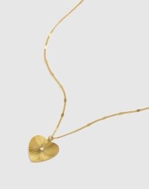 Engine Turned Heart Pendant Necklace at Madewell